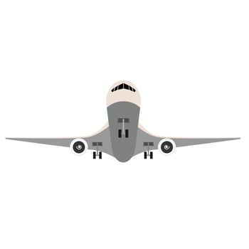 airplane aircraft isolated in minimal design vector