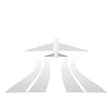 airplane aircraft isolated in minimal design vector