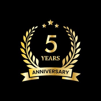 Illustration vector graphic anniversary logo design template