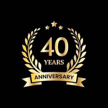 Illustration vector graphic anniversary logo design template