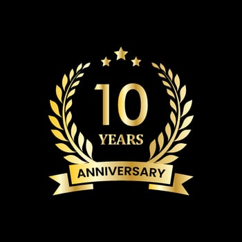 Illustration vector graphic anniversary logo design template