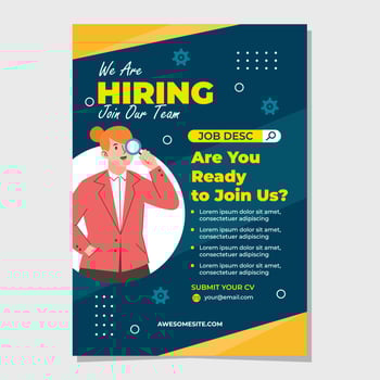 Hiring Poster Template vector