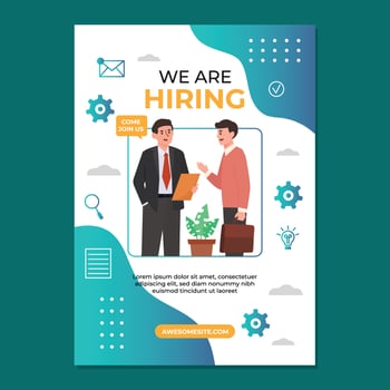 Hiring Poster Template vector