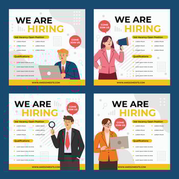 Job Vacancy Social Media Template vector