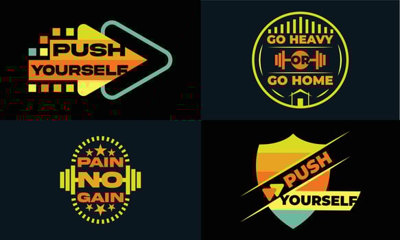 best retro typography t shirt design for gym and fitness lover's inspiration. vector