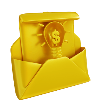 3d illustration golden can letter idea png