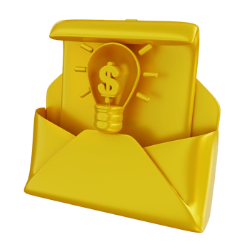 3d illustration golden can letter idea png