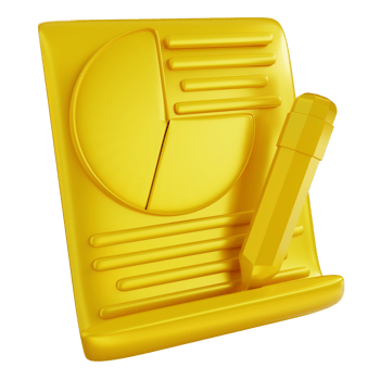 3d illustration golden document report graphic png