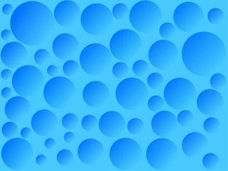 3d blue bubble abstract background vector