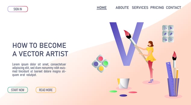 Web designer, Graphic design, Digital illustrator, Vector artist. Vector illustration for banner, presentation, advertising, commercial.