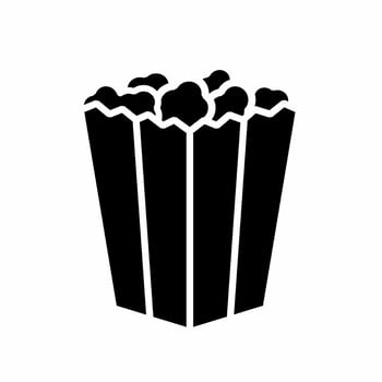 Popcorn icon illustration template. Stock vector. vector