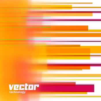 Vector background with orange lines and blurred edge