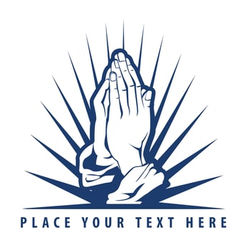 Vector illustration of praying hand