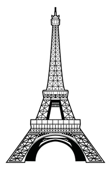 Vector illustration of eiffel tower
