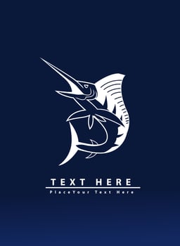 Marlin illustration design symbol vector