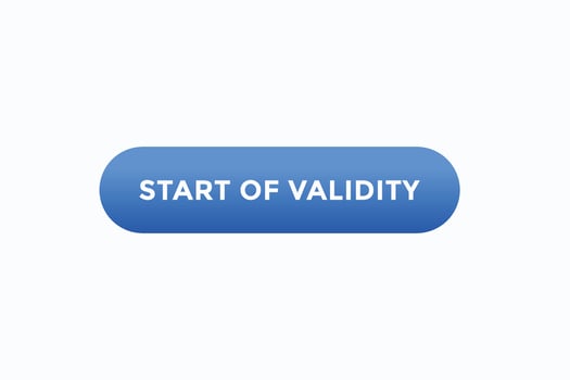 start of validity button vectors.sign label speech bubble start of validity vector