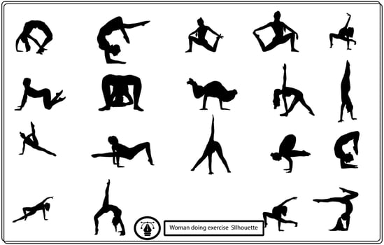 Woman Sport exercise at home set. free vector