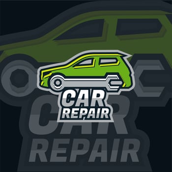 illustration vector graphic of auto repair shop esport logo green color for company, etc