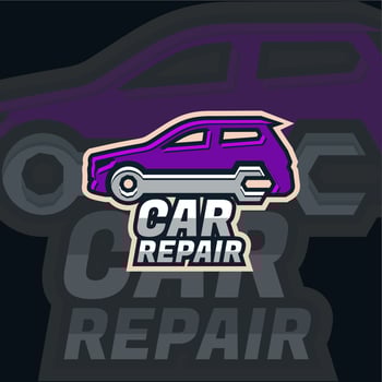 illustration vector graphic of auto repair shop esport logo magenta color for company, etc