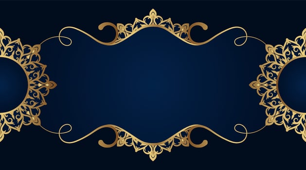 Luxury background with golden mandala ornament vector