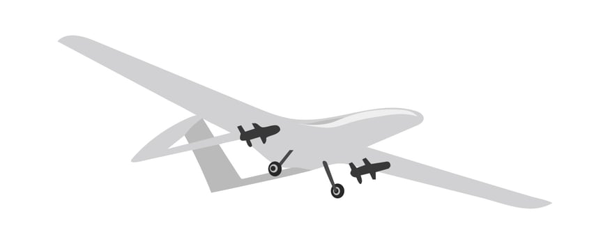 Turkish Bayraktar TB2. Vector illustration.