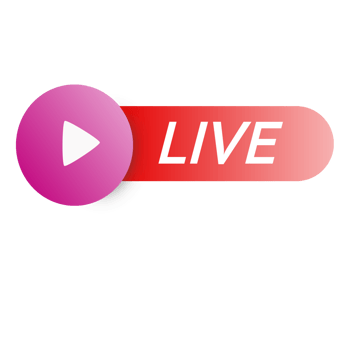 Live video sign banner png