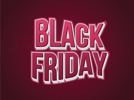 BLACK FRIDAY 3D TEXT EFFECTS vector