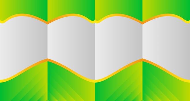 Abstract background representing a grid of folded paper in green and yellow. vector
