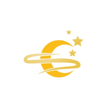 Moon ilustration logo vector