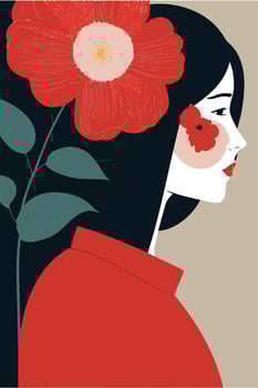 adult woman illustrating international women's day with fictional character vector