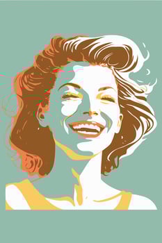 adult woman illustrating international women's day with fictional character vector