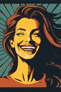 adult woman illustrating international women's day with fictional character vector