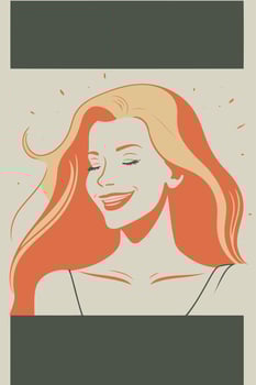adult woman illustrating international women's day with fictional character vector