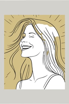 adult woman illustrating international women's day with fictional character vector
