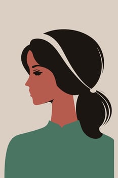 adult woman illustrating international women's day with fictional character vector