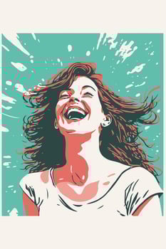 adult woman illustrating international women's day with fictional character vector