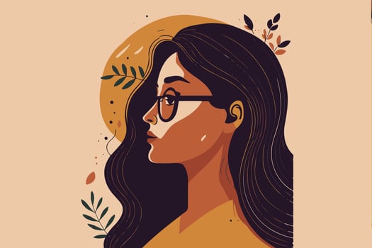 adult woman illustrating international women's day with fictional character vector