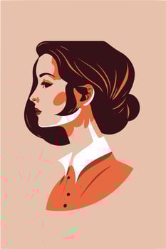 adult woman illustrating international women's day with fictional character vector