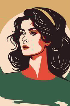 adult woman illustrating international women's day with fictional character vector