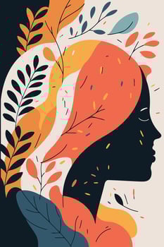 adult woman illustrating international women's day with fictional character vector