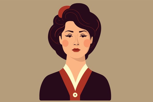 adult woman illustrating international women's day with fictional character vector