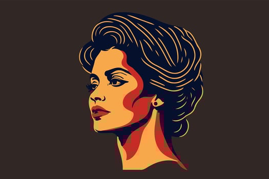 adult woman illustrating international women's day with fictional character vector