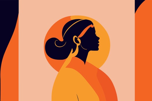 adult woman illustrating international women's day with fictional character vector