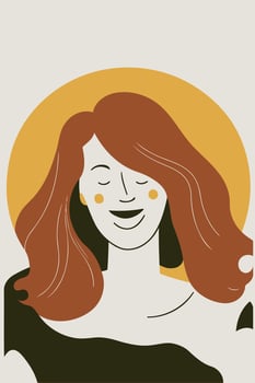 adult woman illustrating international women's day with fictional character vector