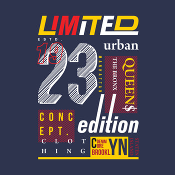 limited edition, urban concept graphic typography vector print