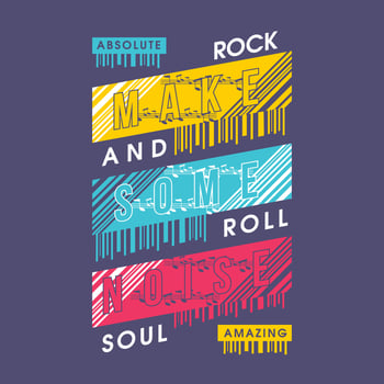 lettering music rock and roll music symbol abstract graphic design t shirt vector print