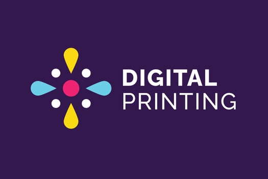 Colorful Modern Digital Printing Logo Design vector