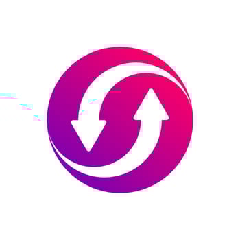 Recycle arrow symbol Means using recycled resources vector