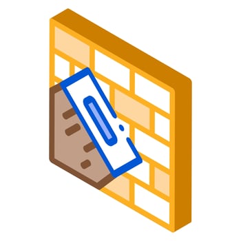 Trowel Painting Isometric Icon Vector Illustration