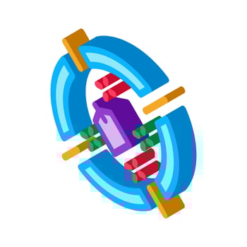 label target aim isometric icon vector illustration